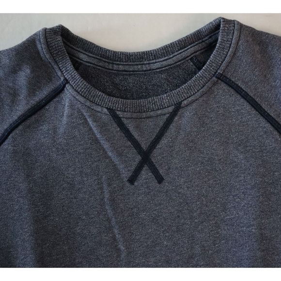 Lululemon Women's Sz L Blue Heather Just Pleat It Crew Neck Pullover Sweatshirt - Picture 3 of 11